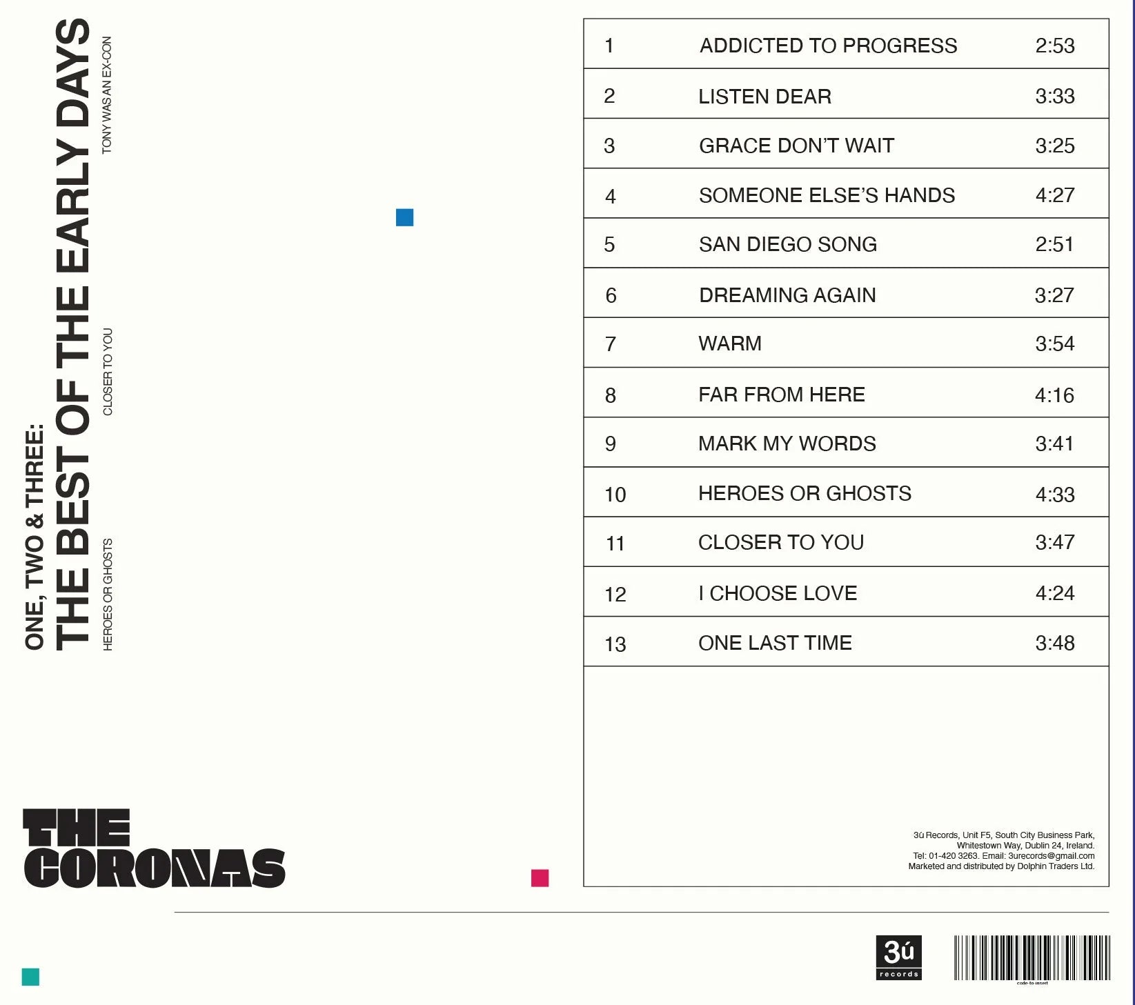 One, Two & Three: The Best Of The Early Days - The Coronas [CD]