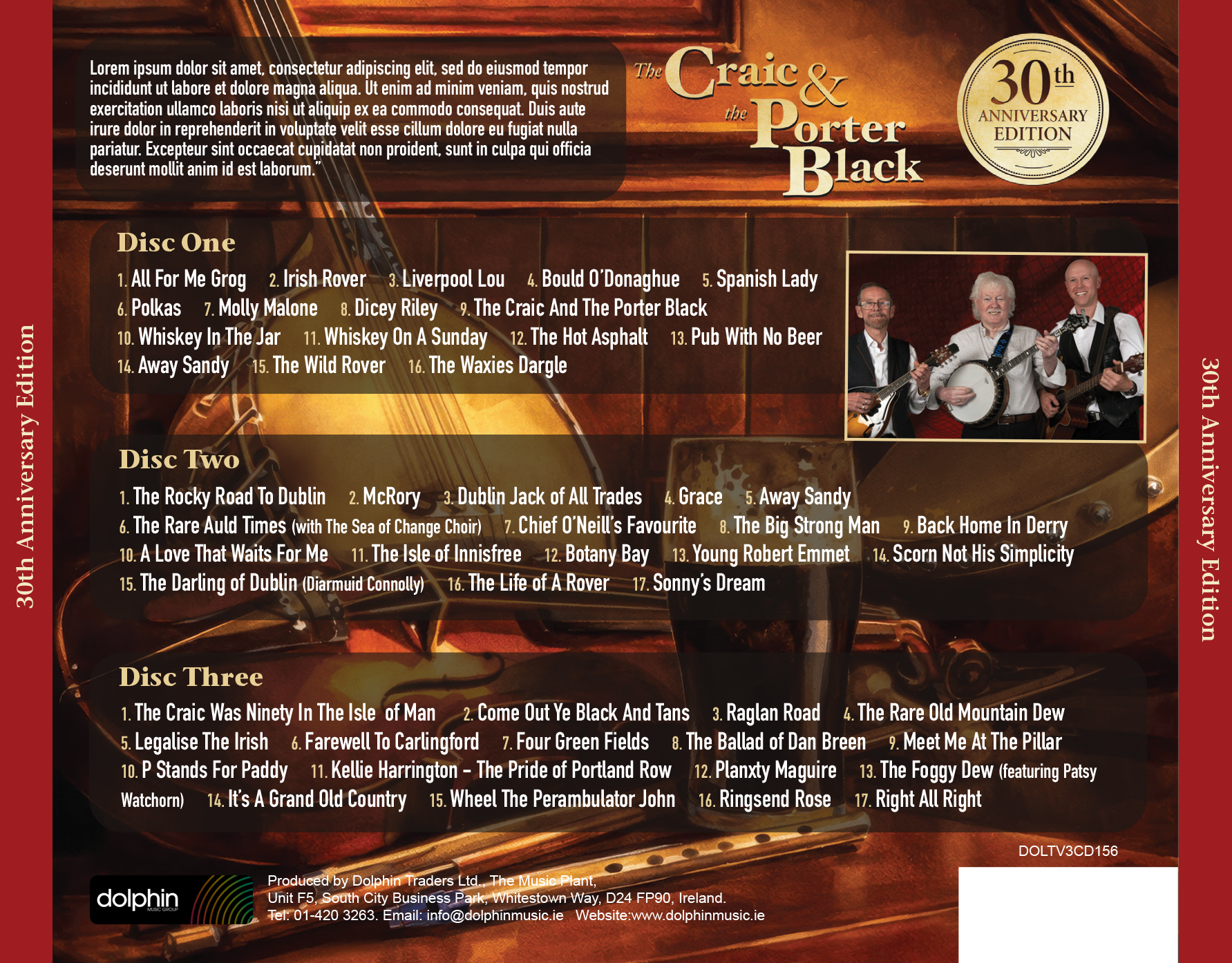 The Craic & the Porter Black 30th Anniversary Edition - The Dublin City Ramblers [3CD Set]