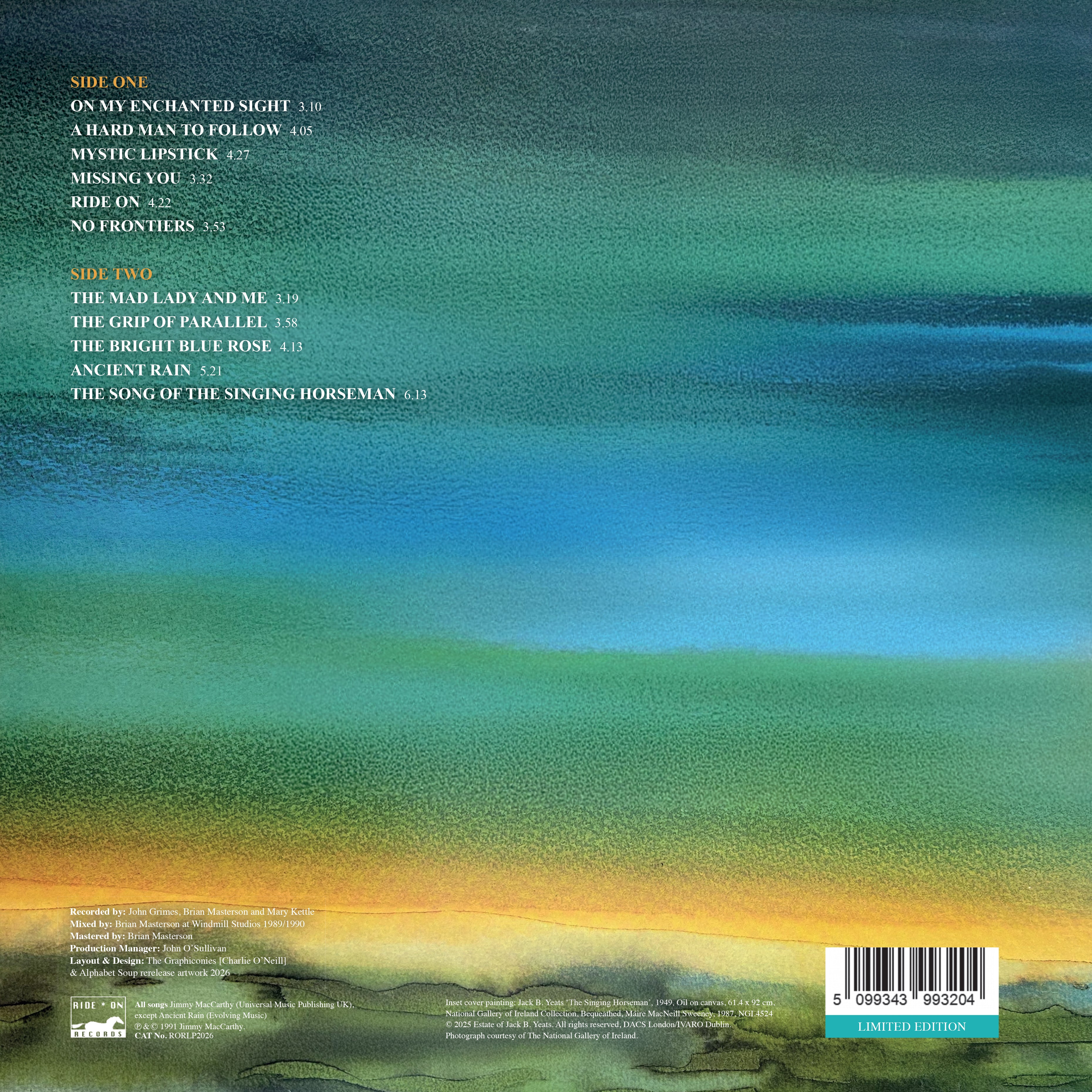[PRE ORDER] The Song Of The Singing Horseman - Jimmy MacCarthy [Vinyl]